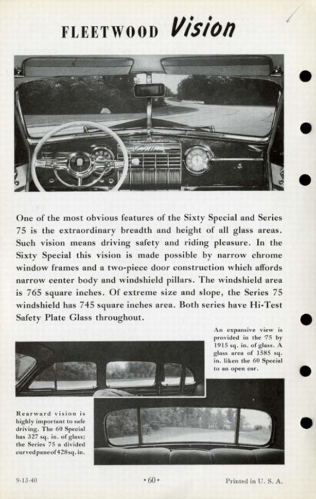 1941 Cadillac Salesmans Data Book Page 21